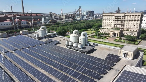 solar power panels on balcony photo