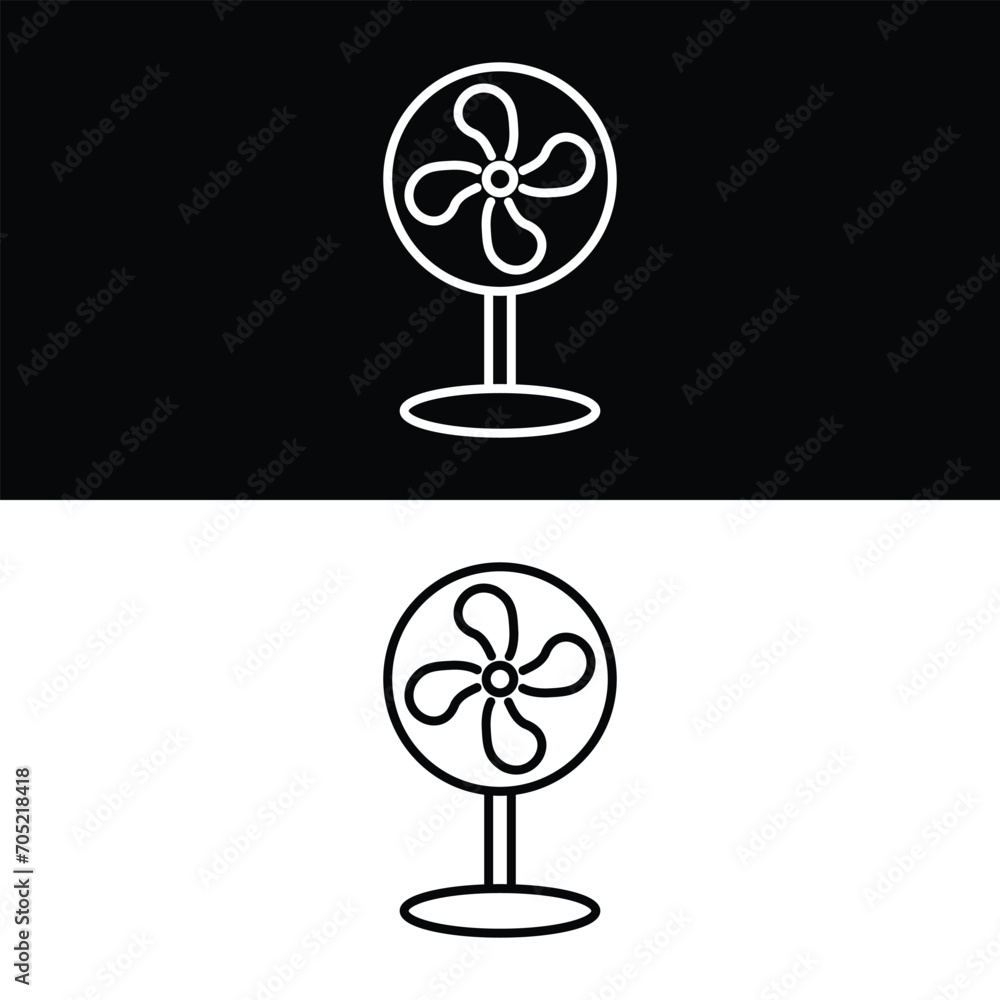 Electric Fan Icon Vector Simple Design Electric Fan Icon Vector Simple Design