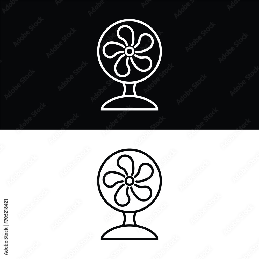Electric Fan Icon Vector Simple Design Electric Fan Icon Vector Simple Design