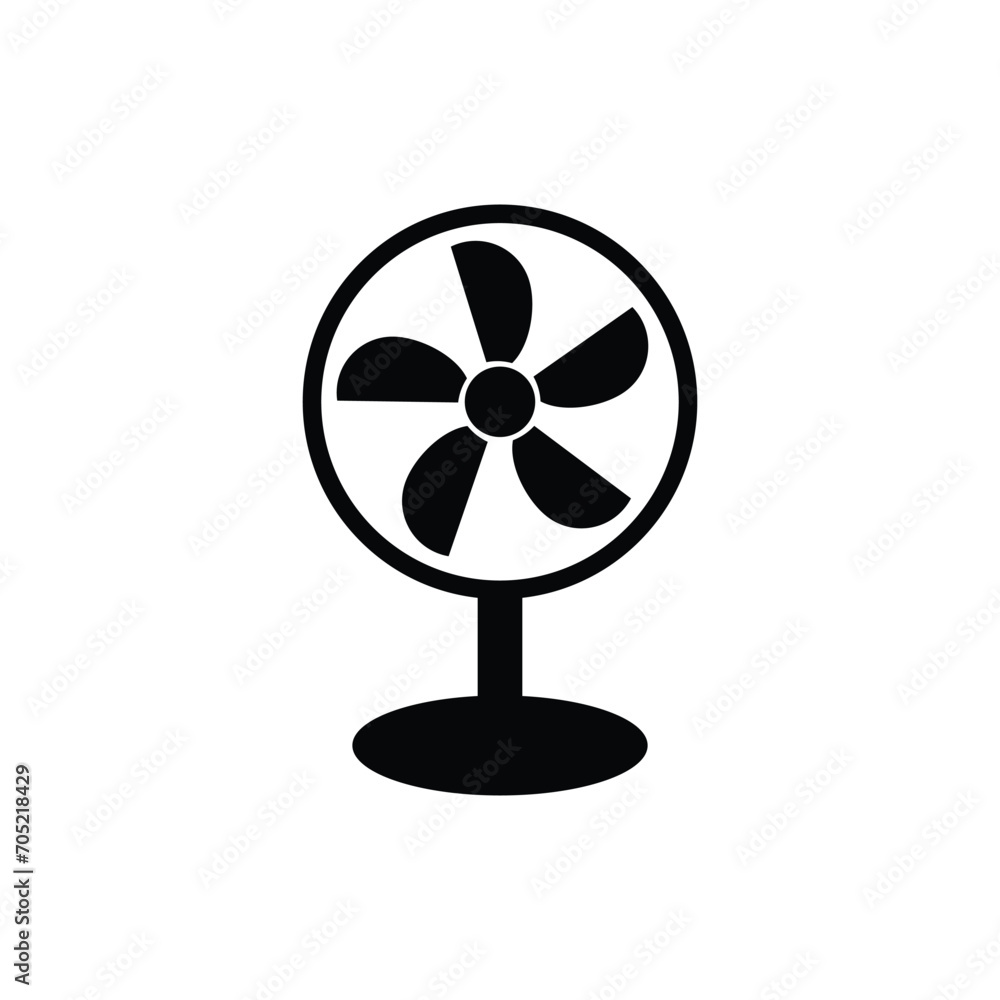 Electric Fan Icon Vector Simple Design Electric Fan Icon Vector Simple Design