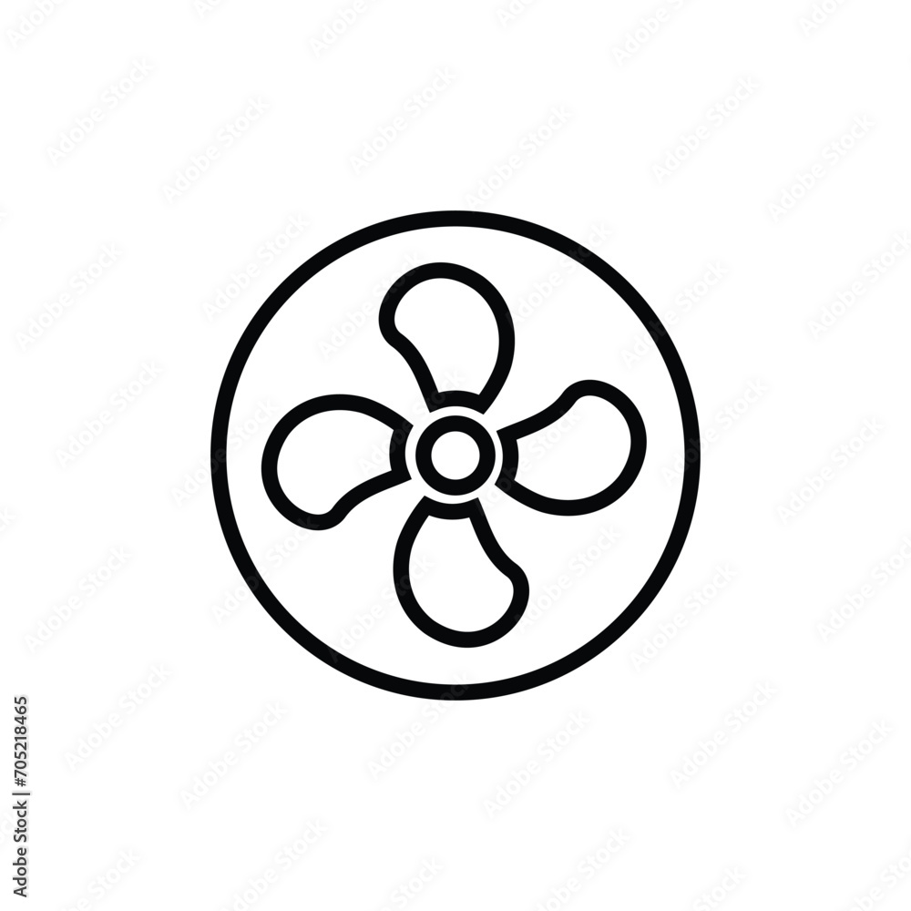 Electric Fan Icon Vector Simple Design Electric Fan Icon Vector Simple Design