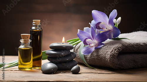 Spa composition with lotus flower essential oil