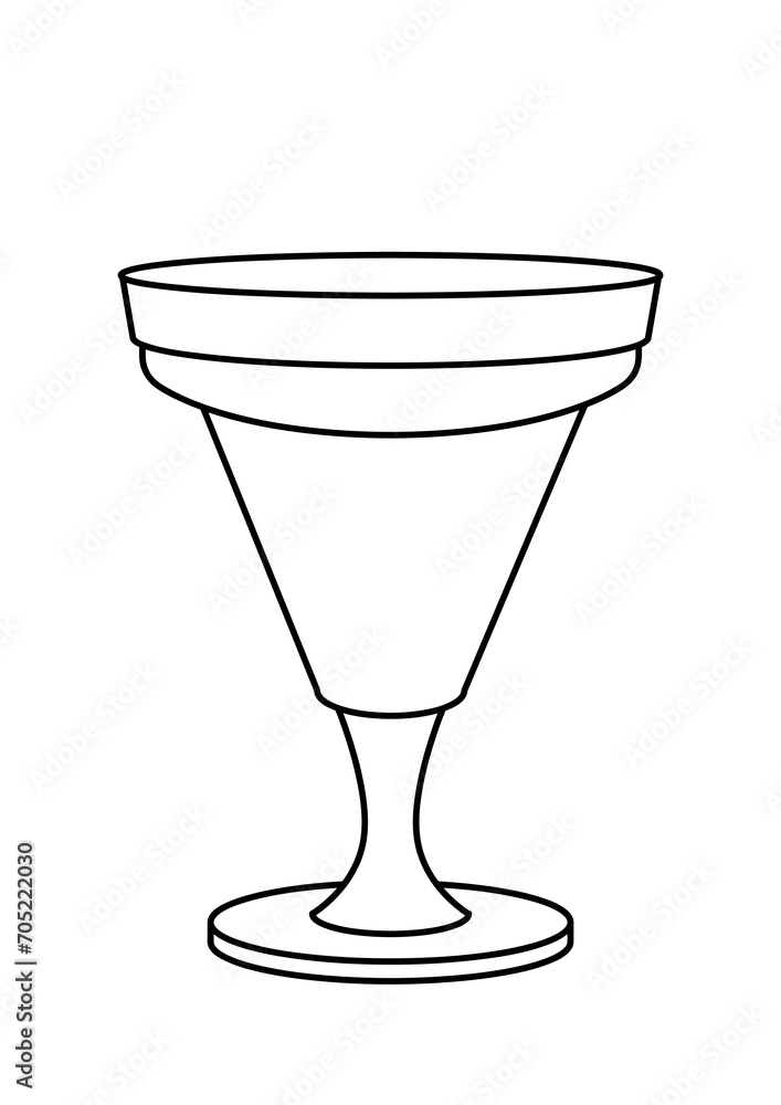 Glass, black and white vector illustration. Glass, black and white vector illustration.