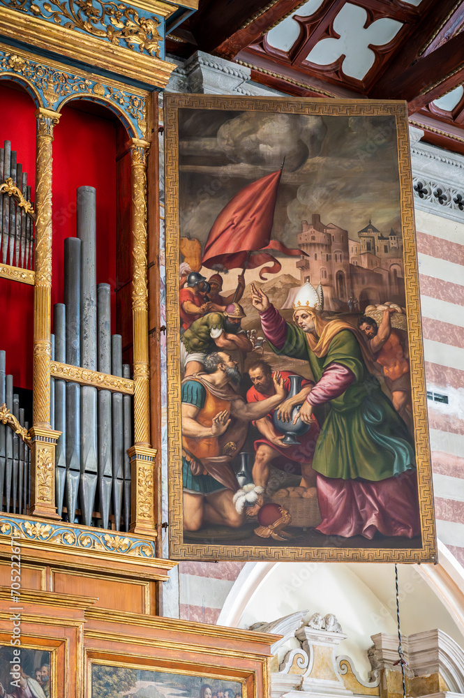 Fototapeta premium Architecture and art in the ancient fortified village of Valvasone