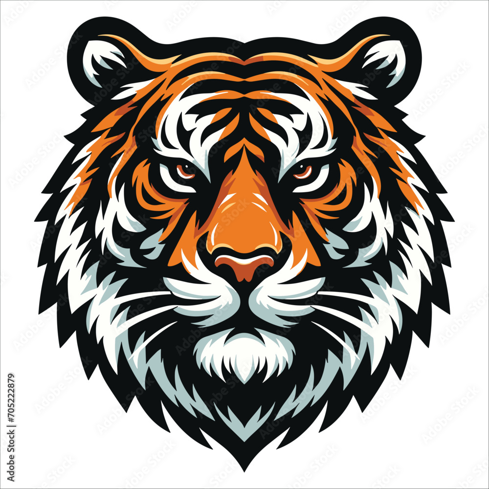 Tiger head , Tiger head vector design