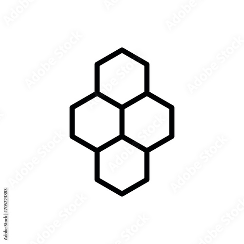 Honey Comb Icon Vector Simple Design
