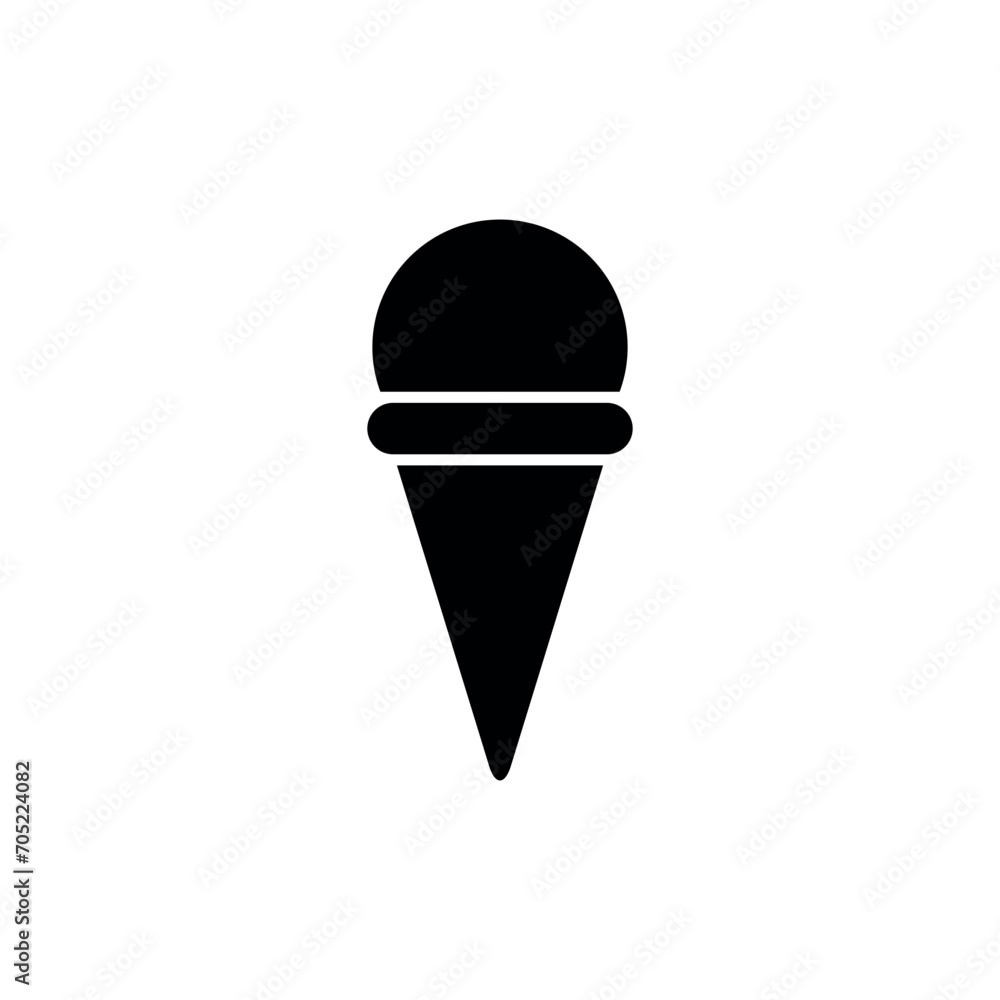 Ice Cream Icon Vector Simple Design Ice Cream Icon Vector Simple Design