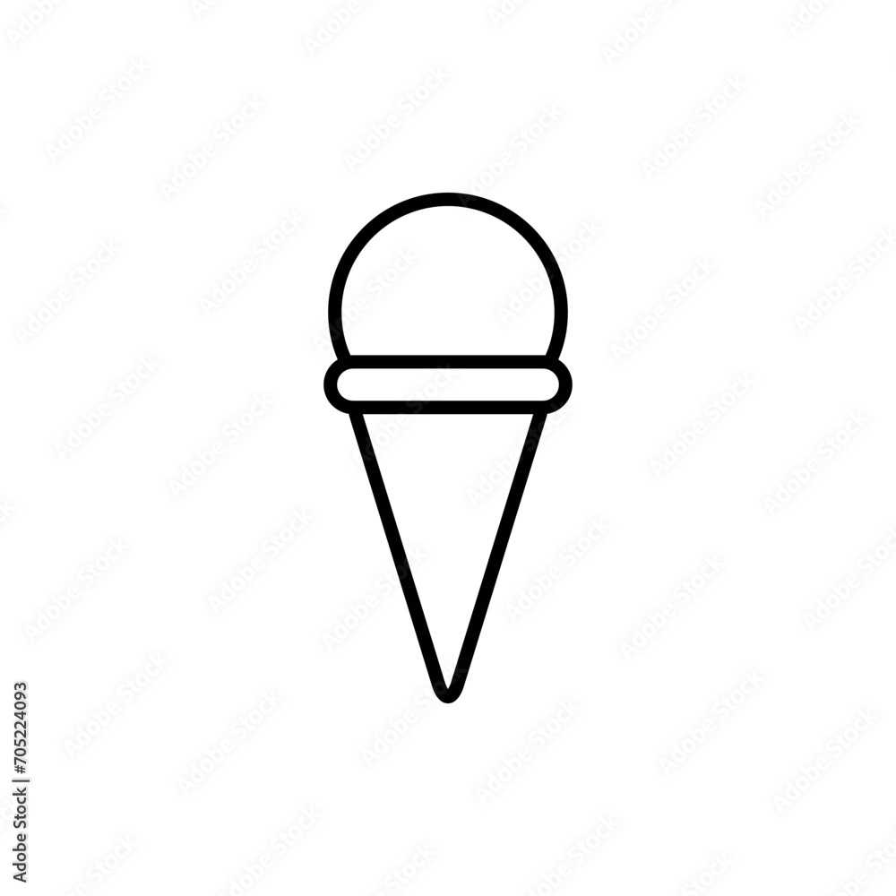 Ice Cream Icon Vector Simple Design Ice Cream Icon Vector Simple Design