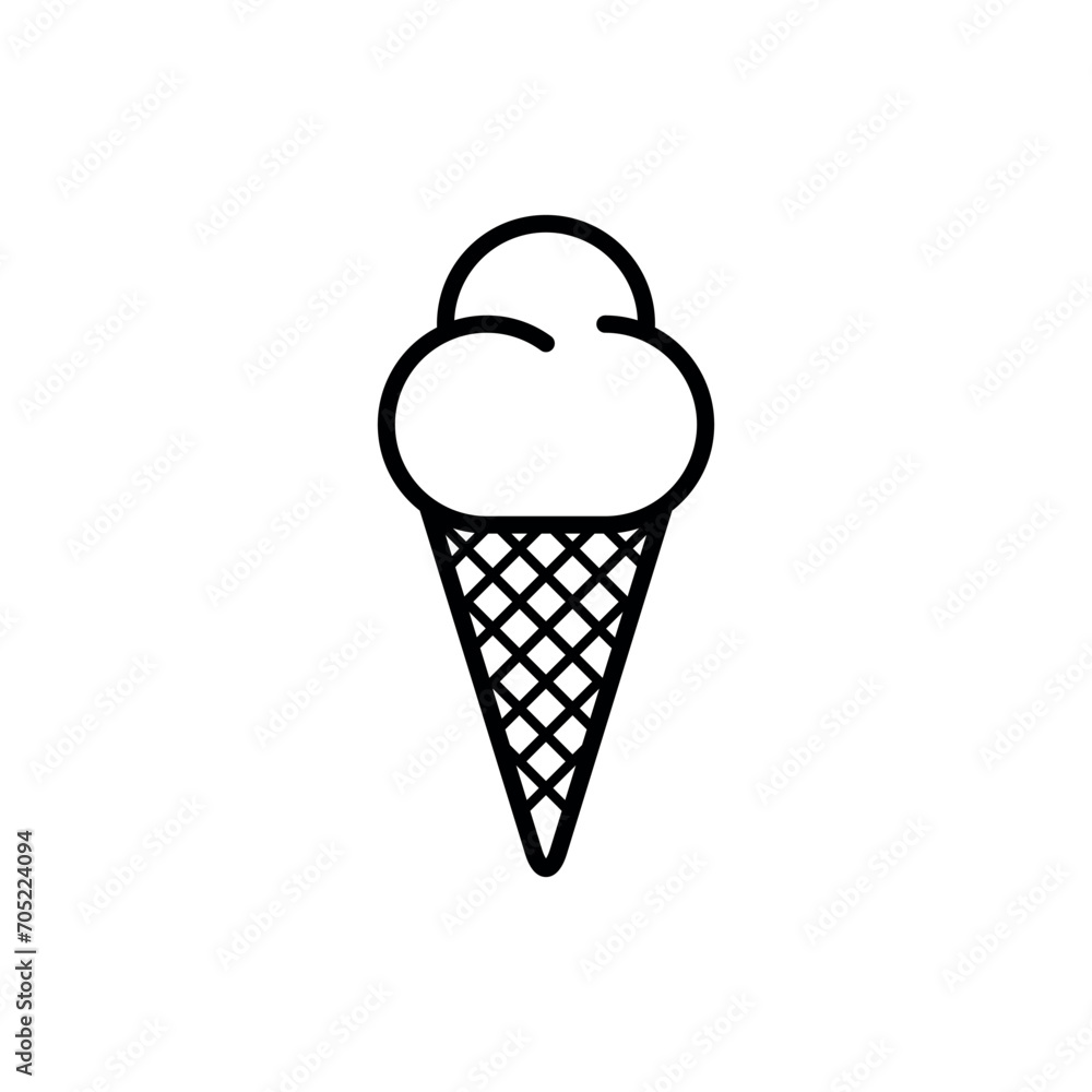 Ice Cream Icon Vector Simple Design Ice Cream Icon Vector Simple Design