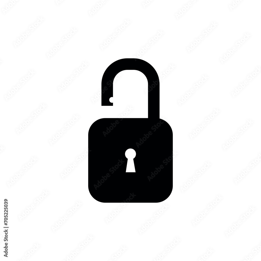 Padlock Icon Vector Simple Design Padlock Icon Vector Simple Design
