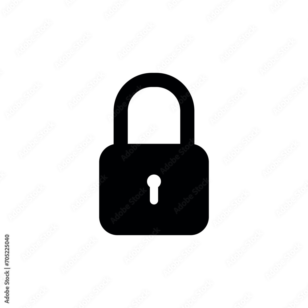 Padlock Icon Vector Simple Design Padlock Icon Vector Simple Design