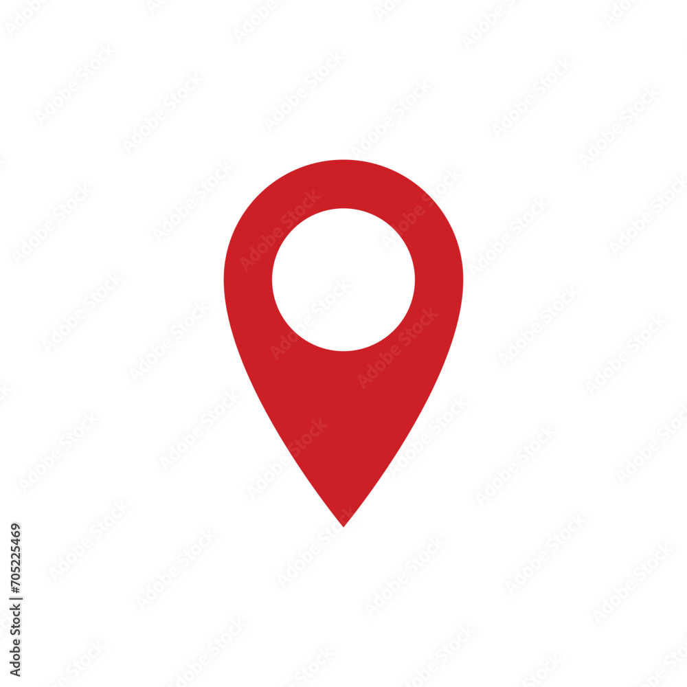 Pin Locator Icon Vector Simple Design Pin Locator Icon Vector Simple Design