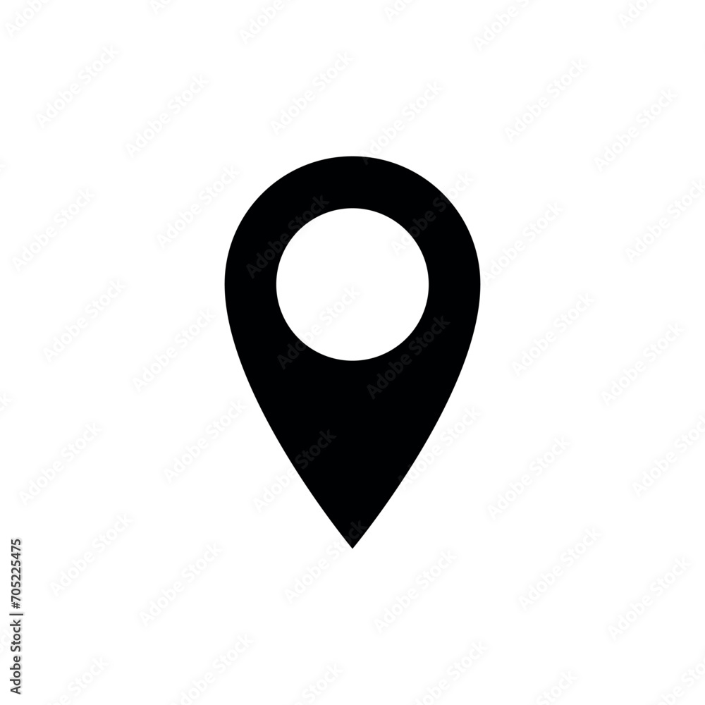 Pin Locator Icon Vector Simple Design Pin Locator Icon Vector Simple Design