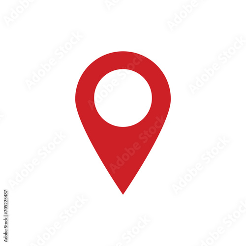 Pin Locator Icon Vector Simple Design