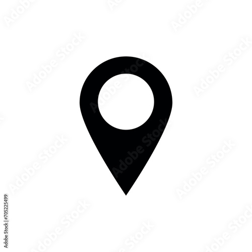 Pin Locator Icon Vector Simple Design