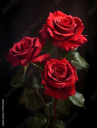 Rote Rosen vor dunklen Hintergrund. Bildschirmhintergrund. Ideal zum Valentinstag