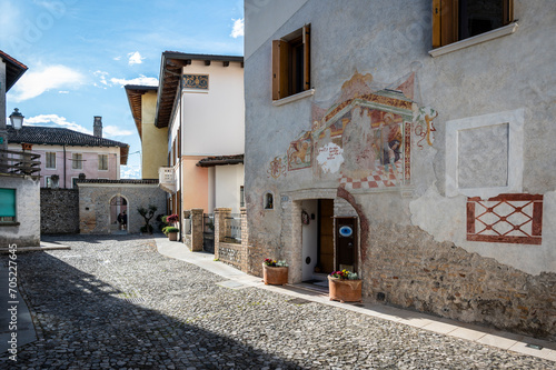 Quadro su tela Architecture and art in the ancient fortified village of Valvasone