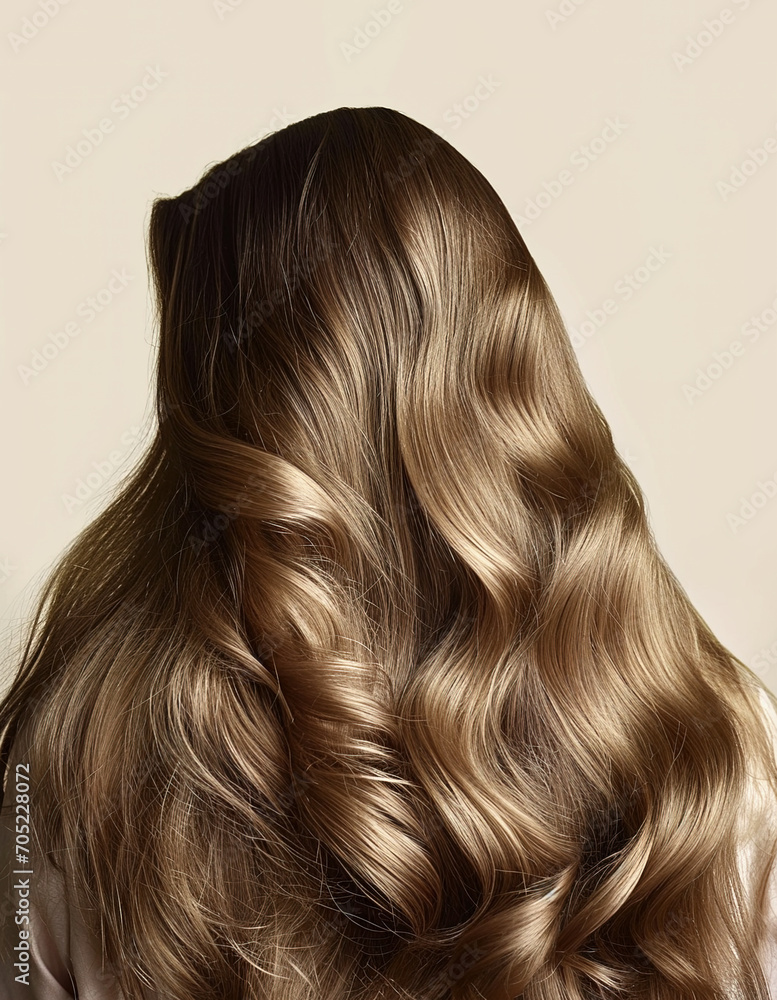 Long, healthy and shiny female hair	