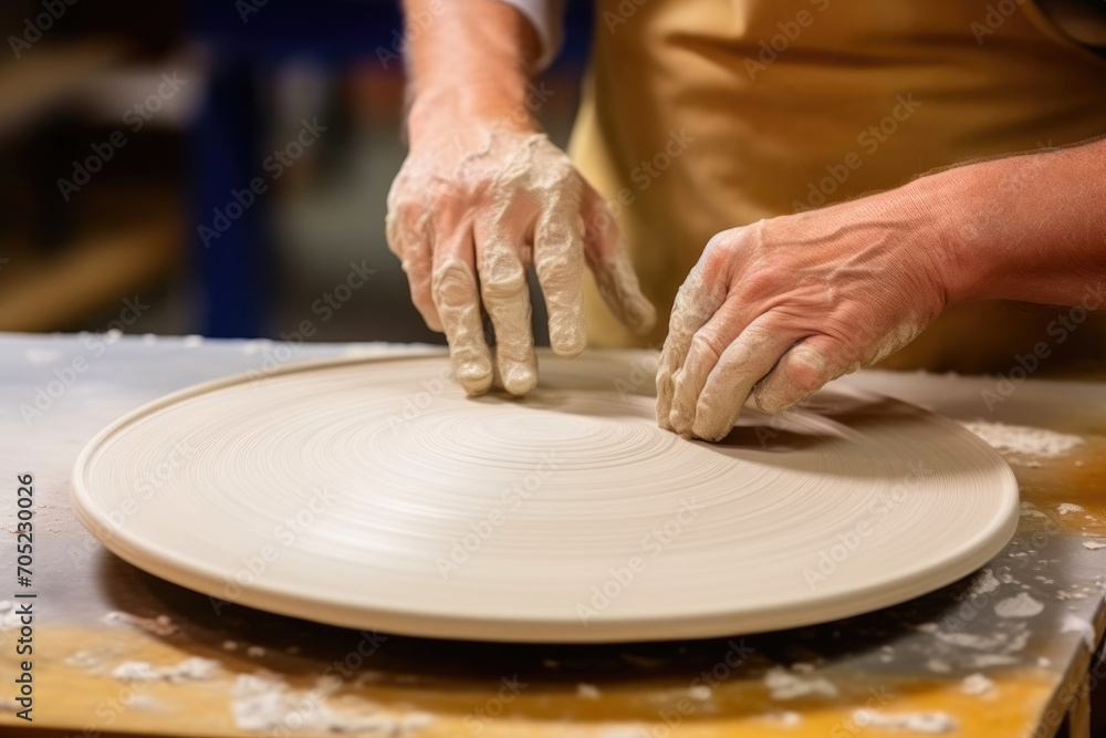 Close-up Artisan Creating Pottery Close-up Artisan Creating Pottery