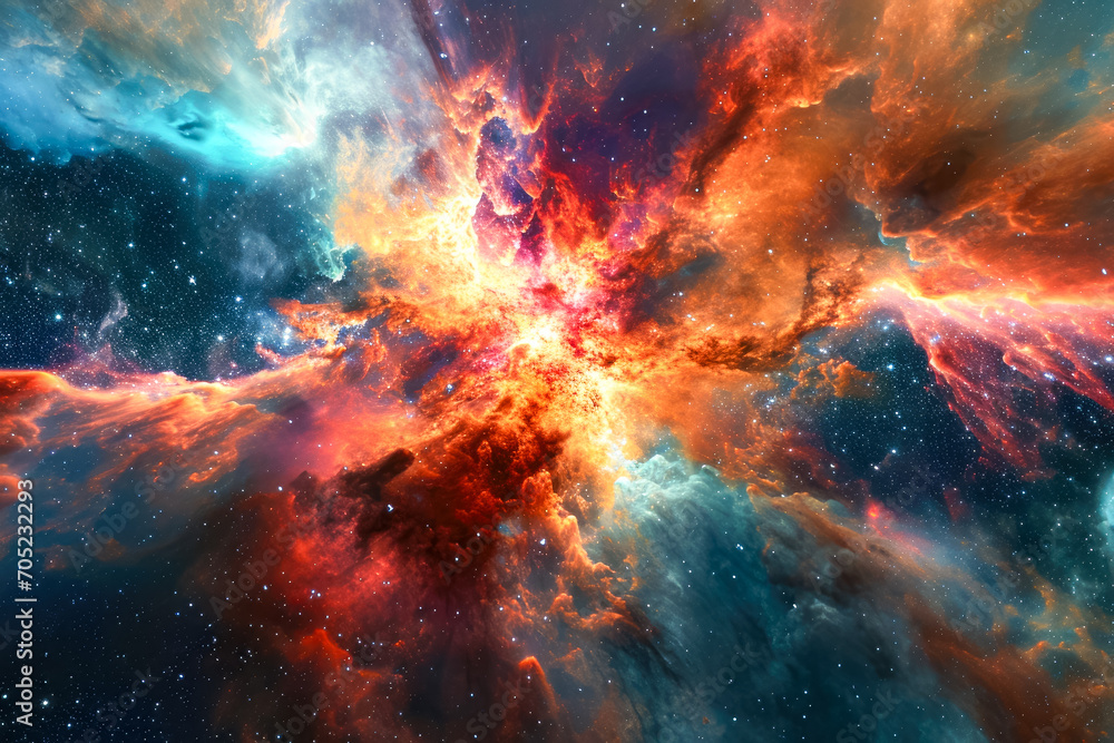 supernova explosion and its colorful aftermath