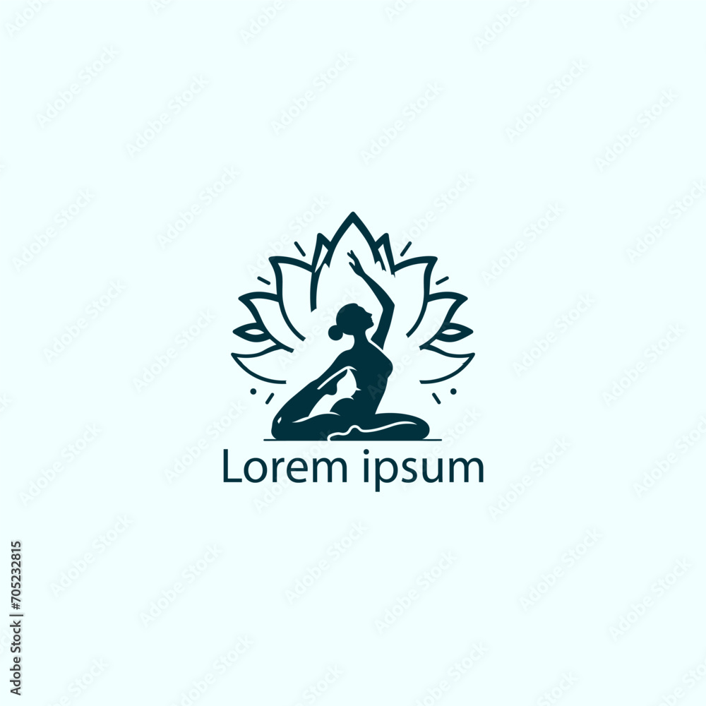 a yoga logo on a white background a yoga logo on a white background