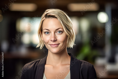 Business portrait of a girl in a sleek business suit. A stock photo capturing professionalism and the confident aura of a businesswoman