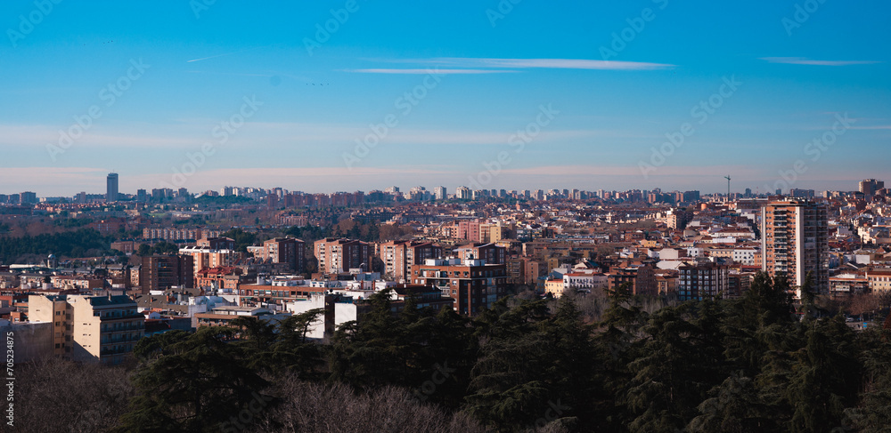 Imagen panorámica de la ciudad de Madrid.