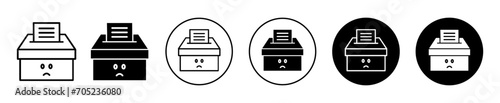 Complaint box vector icon set collection. Complaint box Outline flat Icon.