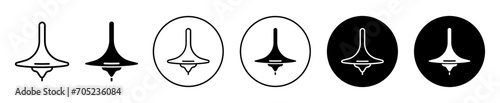 Baby spinning toy vector icon set collection. Baby spinning toy Outline flat Icon.