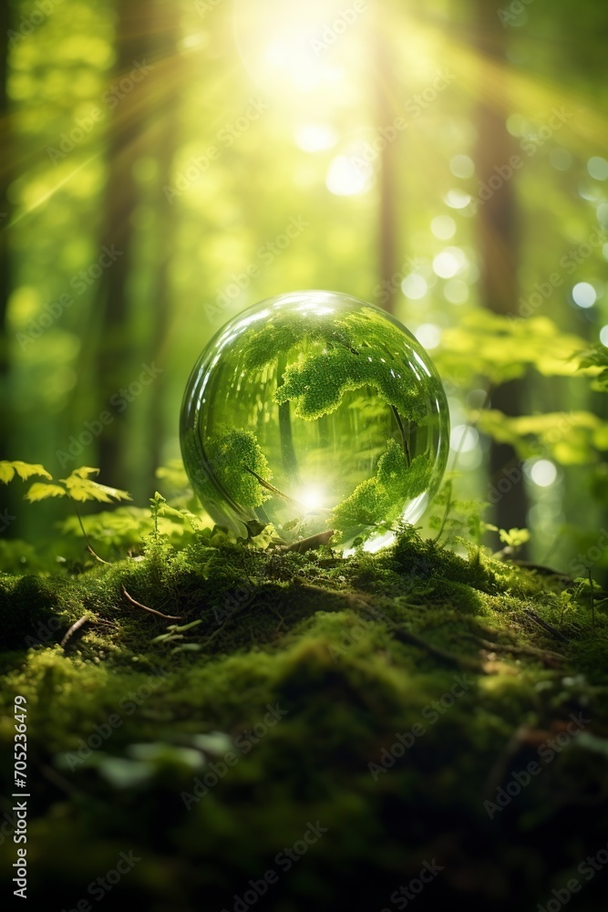 global environmental concept in green forests