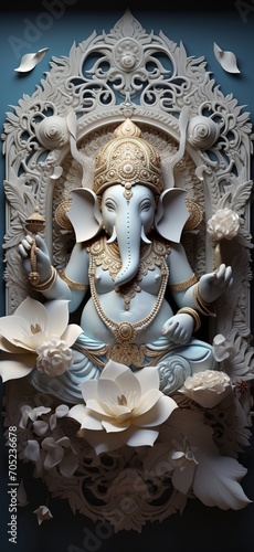 3D rendering of a Hindu god