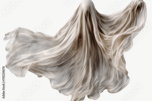 Ghost figure covered with white cloth photo