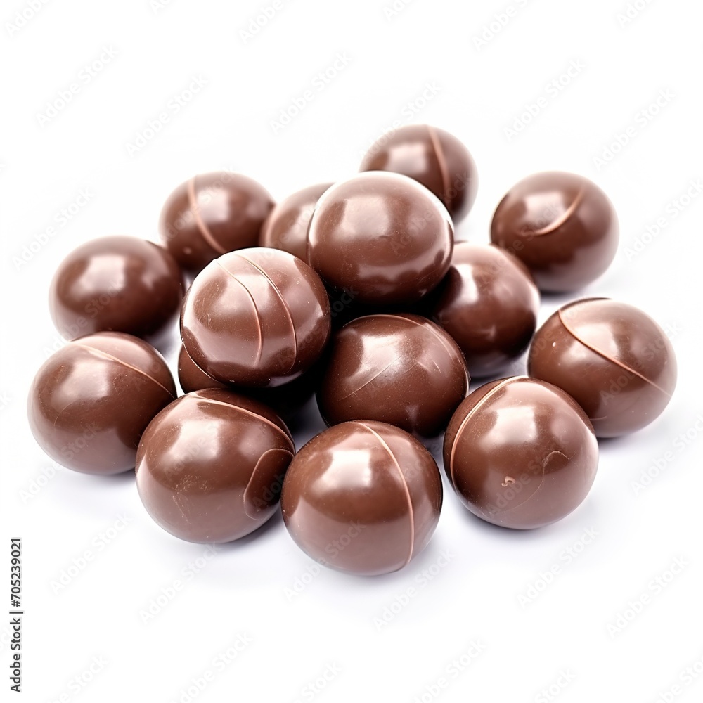 A pile of chocolate malt balls A pile of chocolate malt balls