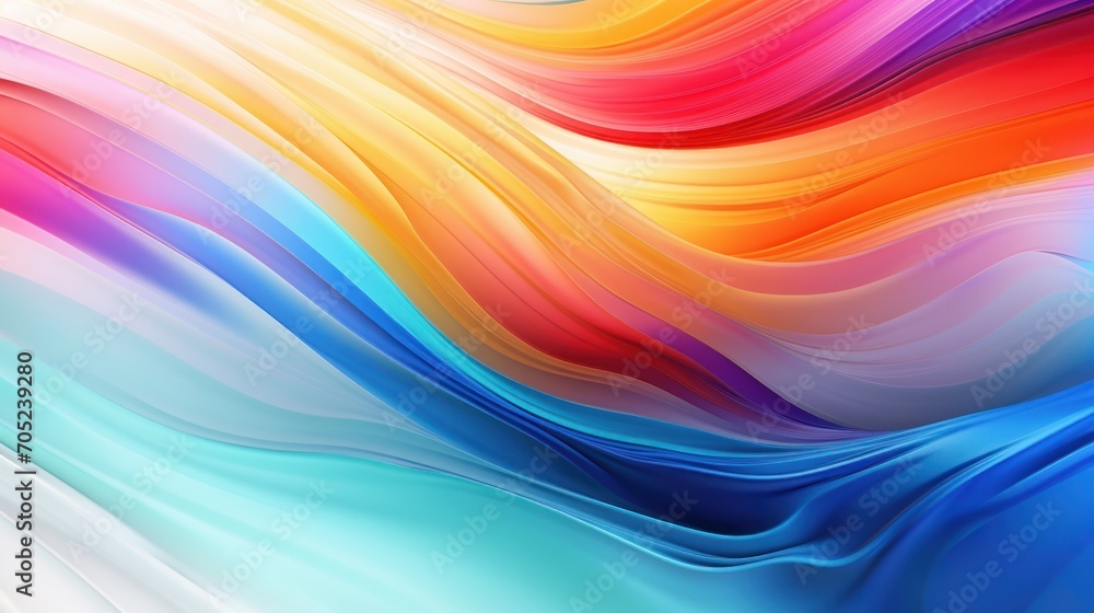colorful waves abstract background in 3d render.AI generated colorful waves abstract background in 3d render.AI generated