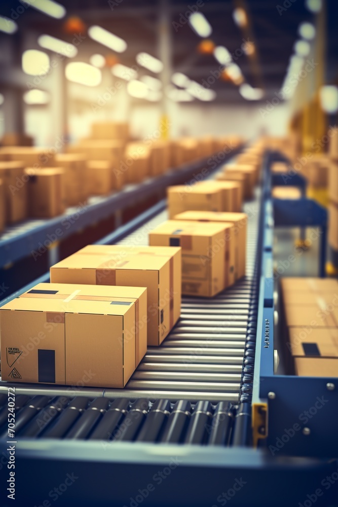 conveyor belt that transports cardboard boxes conveyor belt that transports cardboard boxes