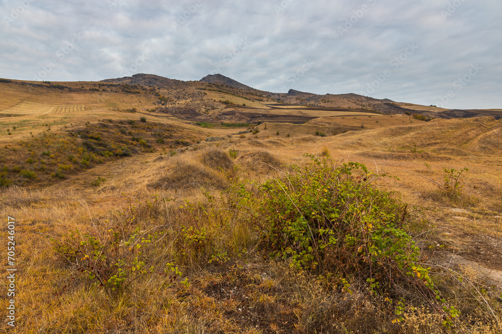 Landscape of the Armenian steppe. Armenia.