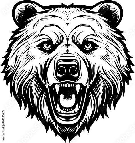 Fototapeta Naklejka Na Ścianę i Meble -  Bear SVG, Grizzly Bear SVG, Mama Bear SVG, Bear Face svg, Bear Mountain svg, Bear Alaska svg, Bear Sign svg, Bear Head SVG