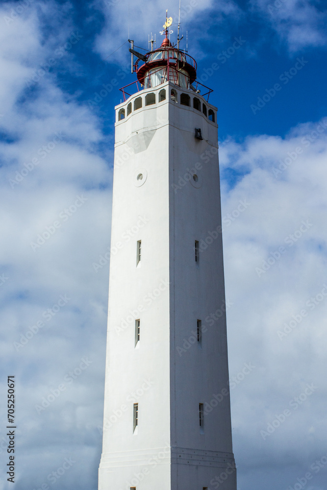 lighthouse (Vuurtoren) in Noordwijk aan zee in the province of South Holland (Zuid-Holland) Netherlands (Nederland)