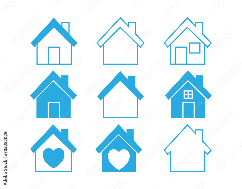 house line logo. real estate vector illustration home, property, outline pictogram designs house line logo. real estate vector illustration home, property, outline pictogram designs