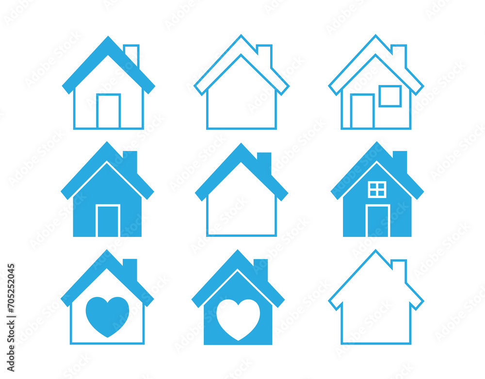 house line logo. real estate vector illustration home, property, outline pictogram designs house line logo. real estate vector illustration home, property, outline pictogram designs