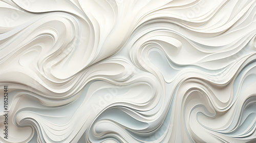 Abstract White Paper Waves - Contemporary Design created with Generative AI technology