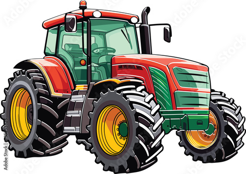 tractor isolated on a white background, vector illustration, eps