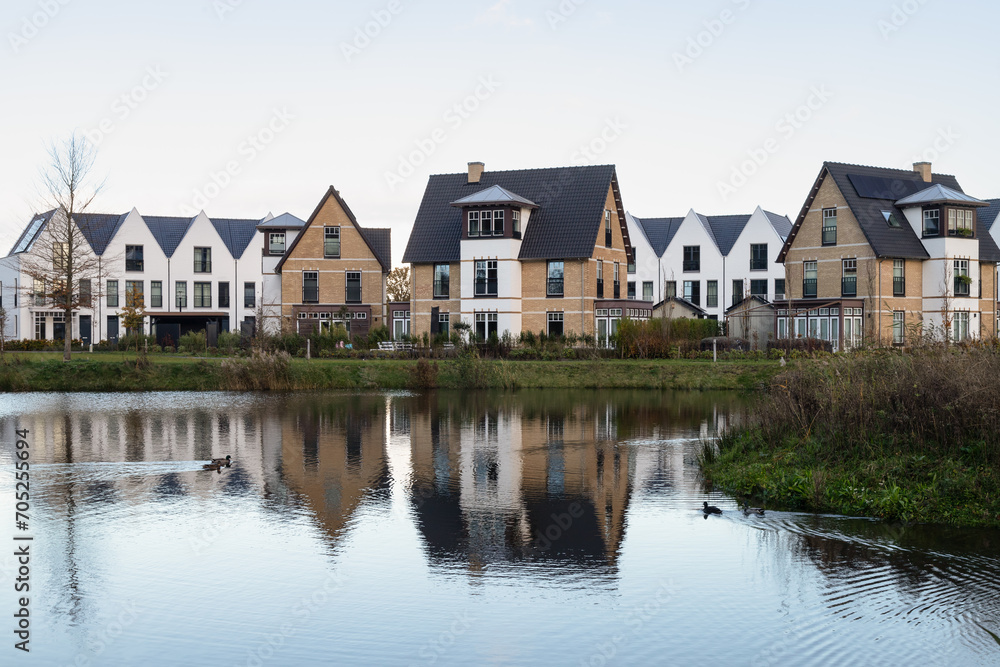 New residential area with modern contemporary houses in Hoevelaken. New residential area with modern contemporary houses in Hoevelaken.