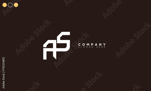 AS Alphabet letters Initials Monogram logo SA, A and S