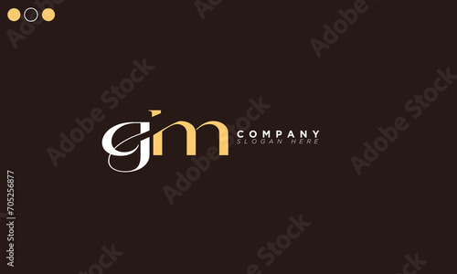 GM Alphabet letters Initials Monogram logo MG, G and M