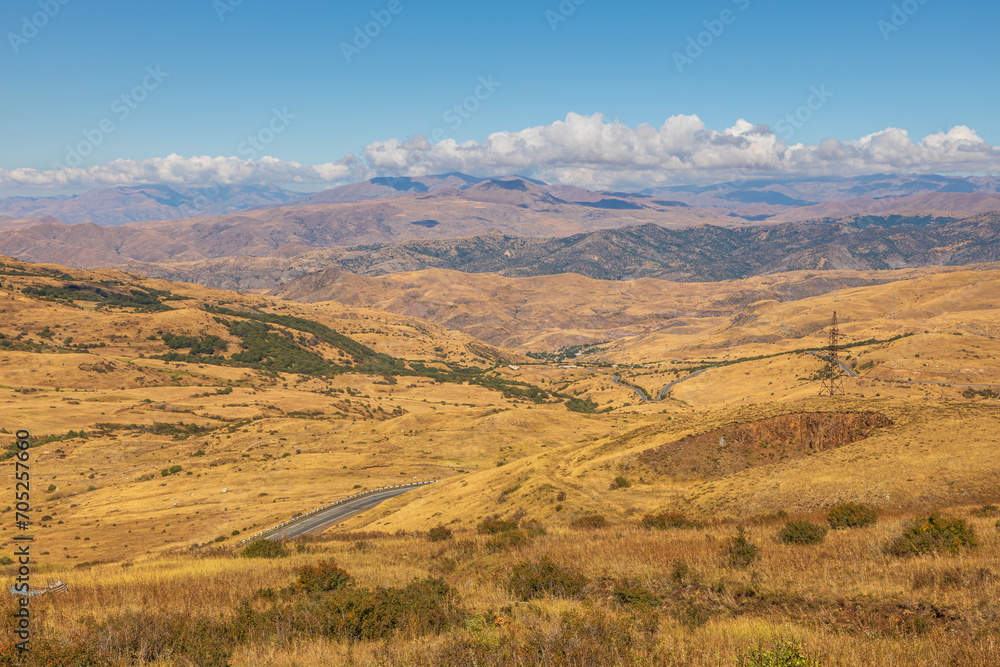 Landscape of the Armenian steppe. Armenia.