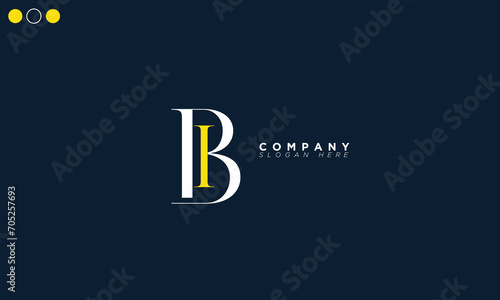 BI Alphabet letters Initials Monogram logo IB, B and I