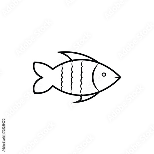 fish isolated fish icon vector illustration logo template for many purpose isolated on white background 