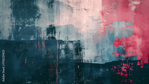 Grunge texture overlay on a minimalist abstract composition, urban street art feel photo