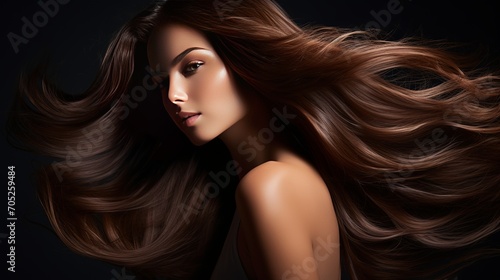 The use of keratin for beautiful hair treatment.